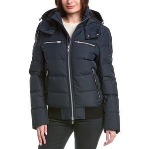 Moose Knuckles Womens  Down Puffer Jacket, Blue